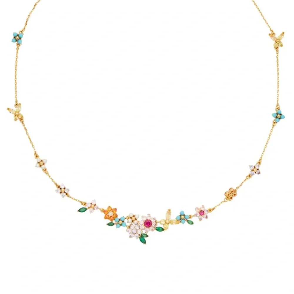 KATE SPADE • New Bloom Floral Frontal Necklace